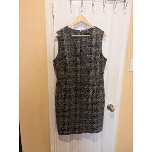 Donna Karan Women's Knit  Black/White Dress Sz 16